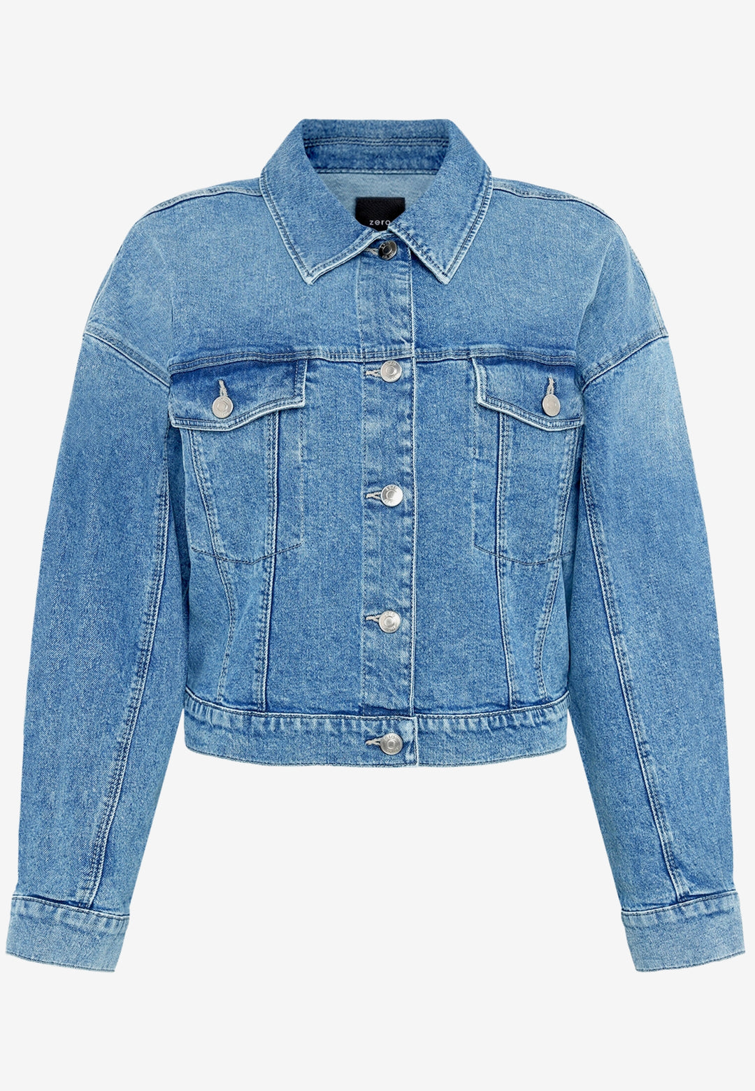 Blazerjacke Kurz 1/1 Arm, Middle Blue Denim 8619 Bild 1