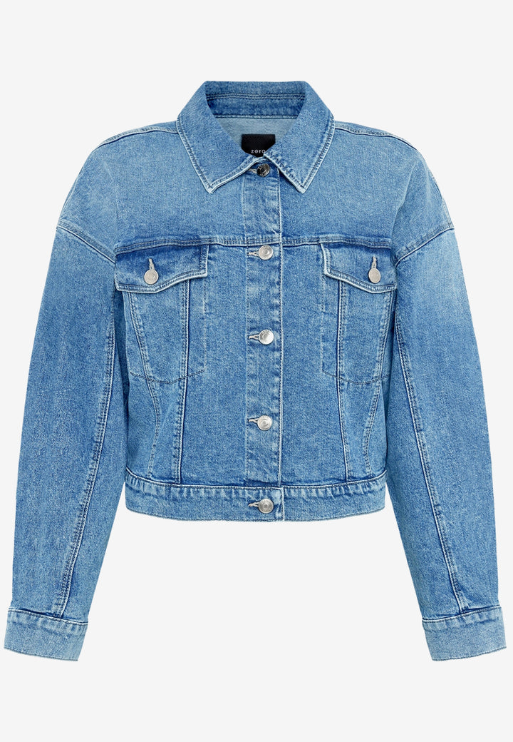 Blazerjacke Kurz 1/1 Arm, Middle Blue Denim 8619 Bild 1