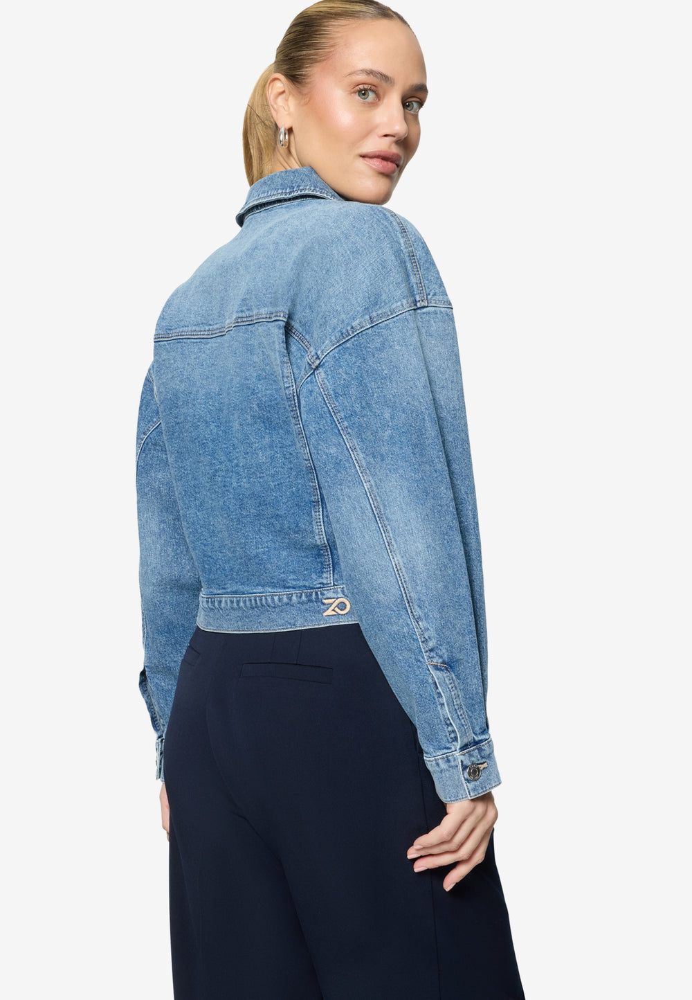 Blazerjacke Kurz 1/1 Arm, Middle Blue Denim 8619 Bild 2