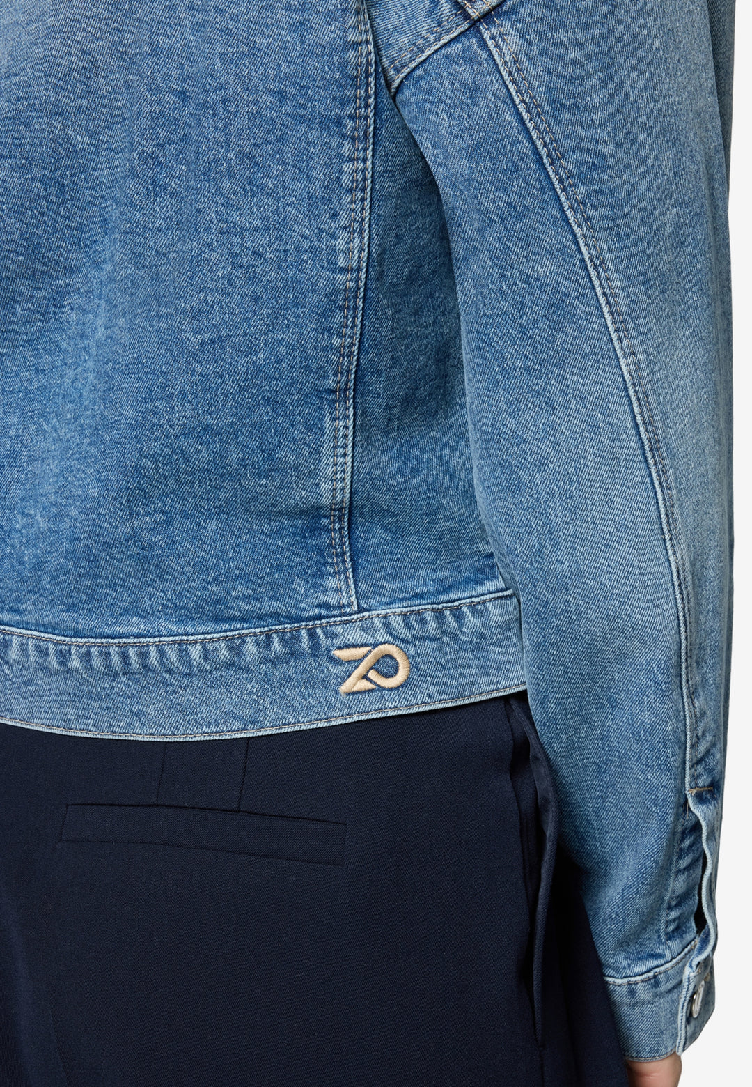 Blazerjacke Kurz 1/1 Arm, Middle Blue Denim 8619 Bild 4
