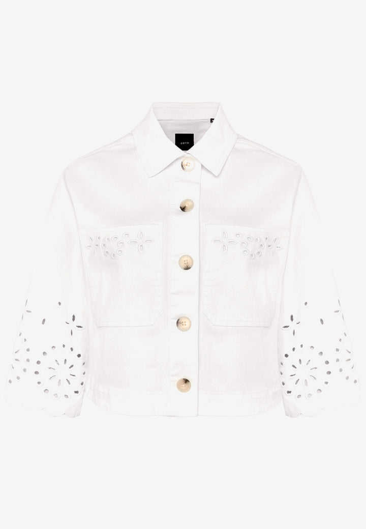Blazerjacke Kurz 1/1 Arm, Patch Cream/Cream 1912 Bild 1