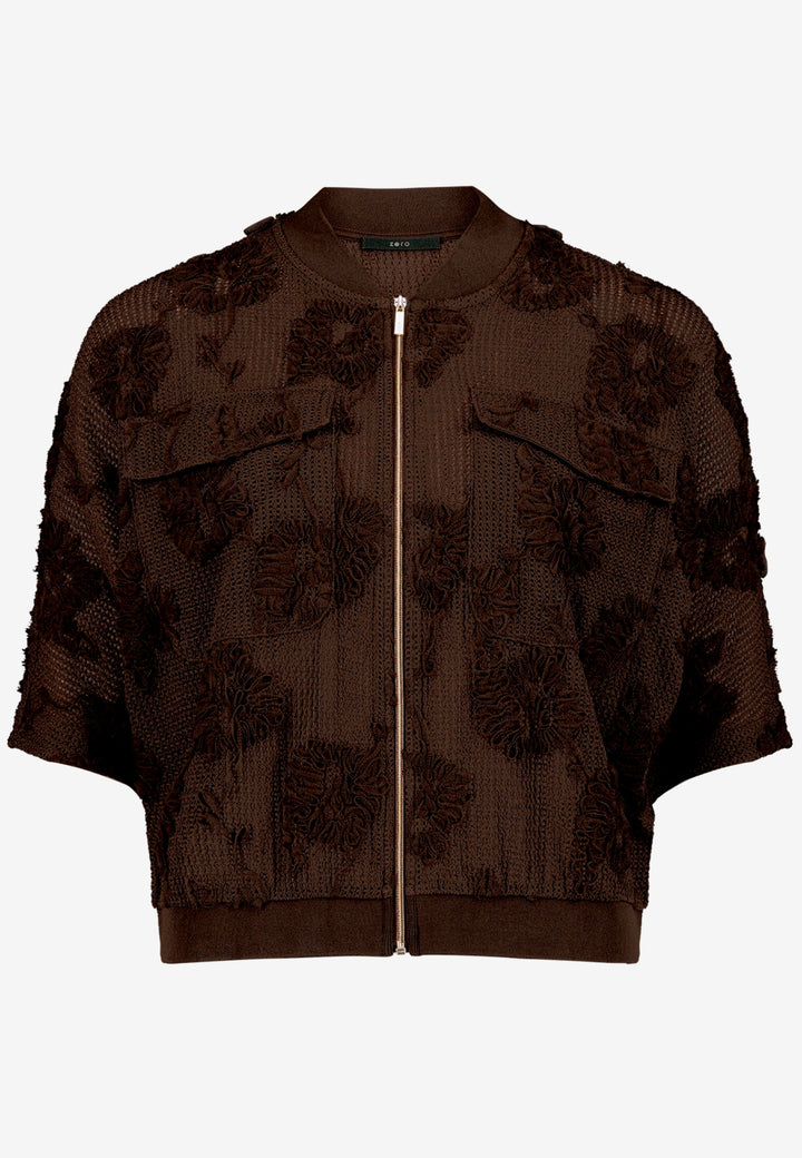 Blazerjacke Kurz 1/2 Arm, Chocolate Plum 7416 Bild 1