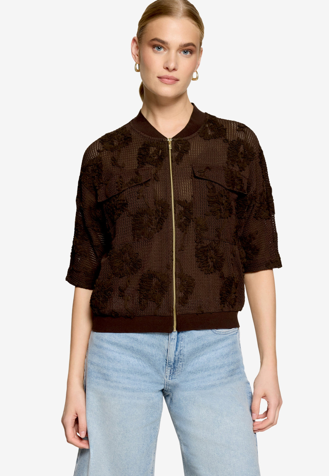 Blazerjacke Kurz 1/2 Arm, Chocolate Plum 7416 Bild 2