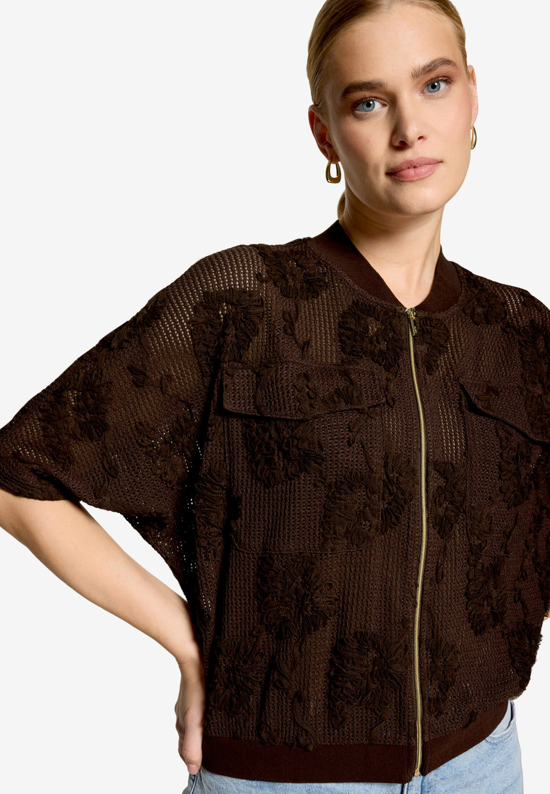 Blazerjacke Kurz 1/2 Arm, Chocolate Plum 7416 Bild 5