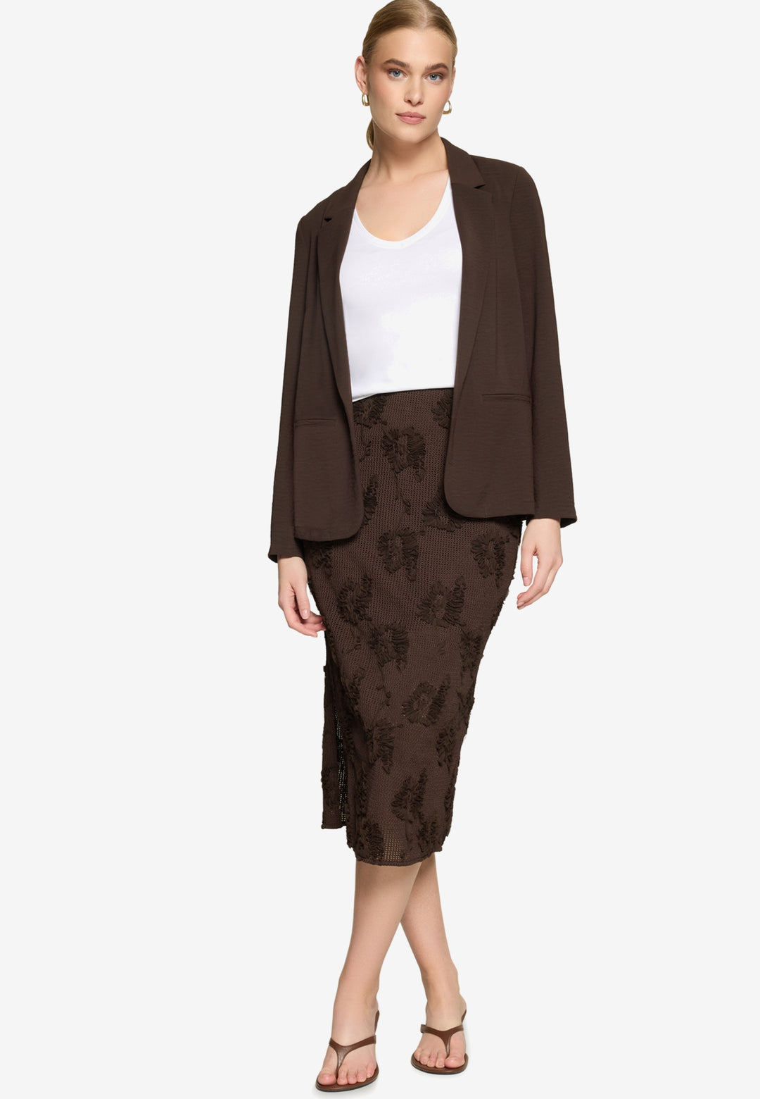 Blazerjacke Lang 3/4 Arm, Chocolate Plum 7416 Bild 8