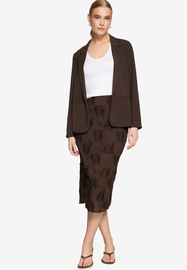 Blazerjacke Lang 3/4 Arm, Chocolate Plum 7416 Bild 8