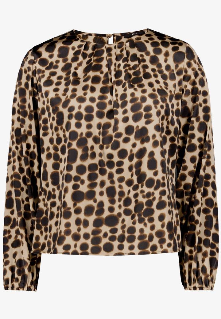 Bluse Kurz 1/1 Arm, Beige/Brown 7875 Bild 6