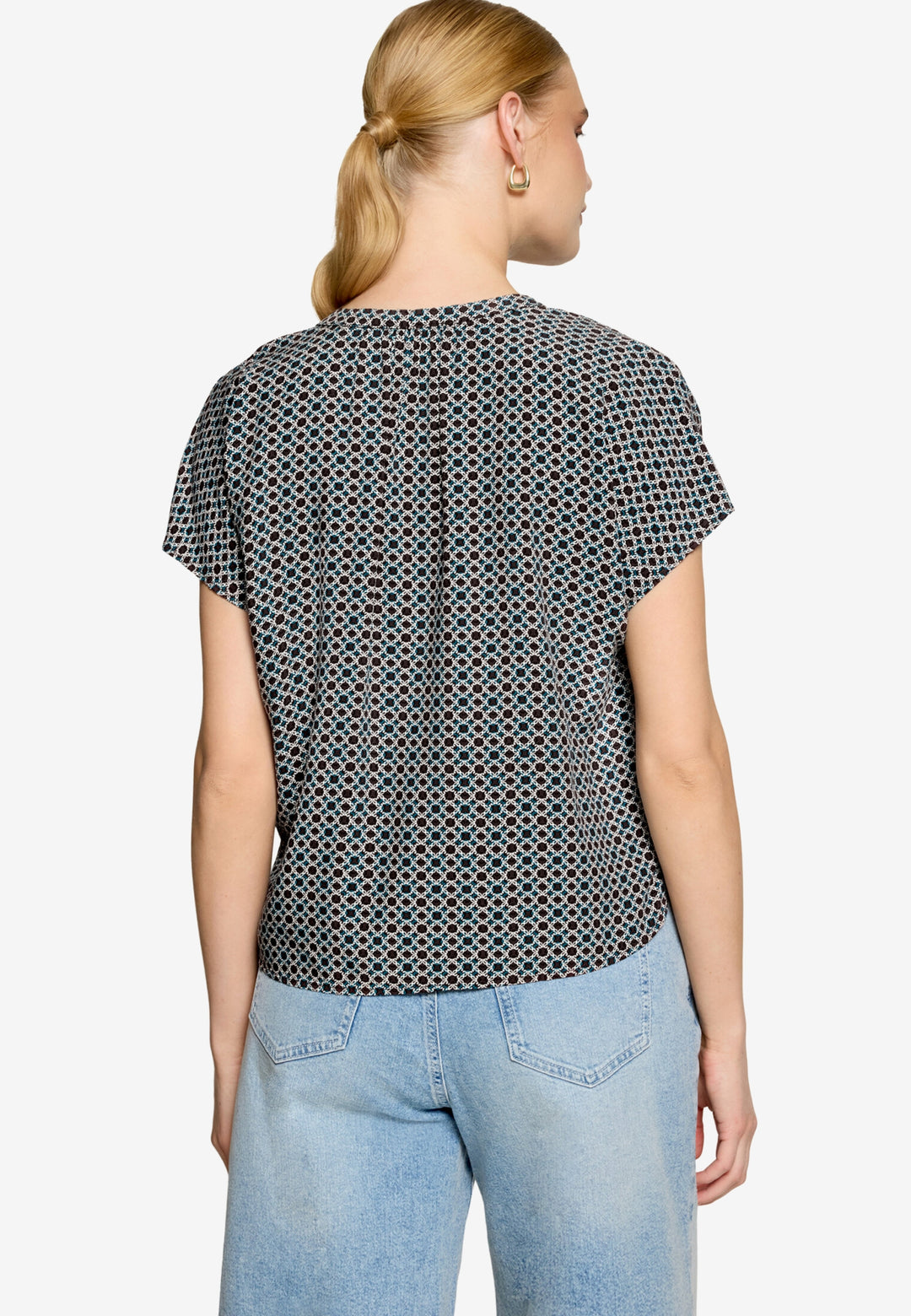 Bluse Kurz 1/2 Arm, Brown/Cream 7811 Bild 3