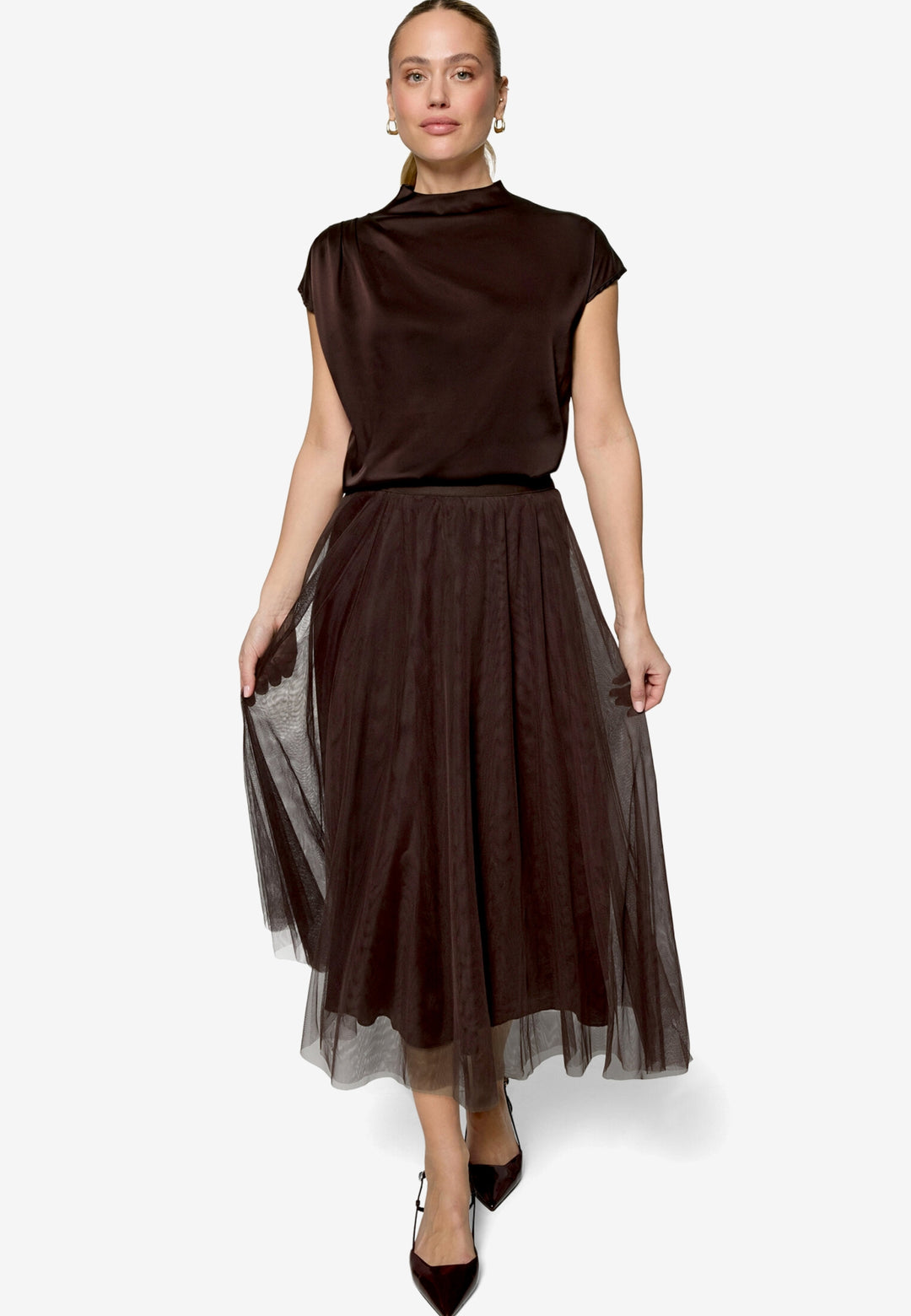 Bluse Kurz 1/2 Arm, Chocolate Plum 7416 Bild 4