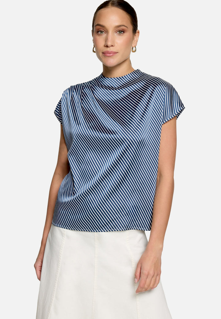 Bluse Kurz 1/2 Arm, Dark Blue/White 8812 Bild 2