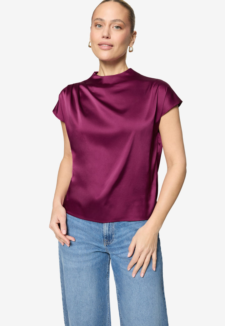 Bluse Kurz 1/2 Arm, Magenta Purple 4304 Bild 2