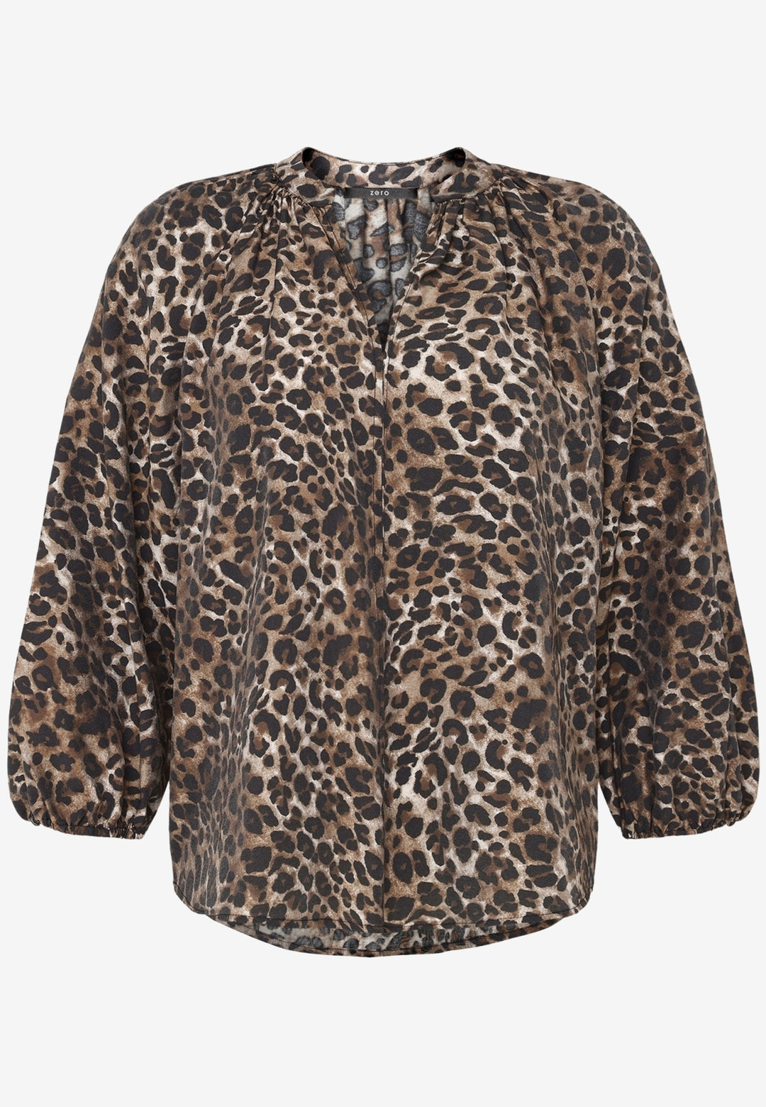 Bluse Kurz 3/4 Arm, Beige/Black 7898 Bild 1