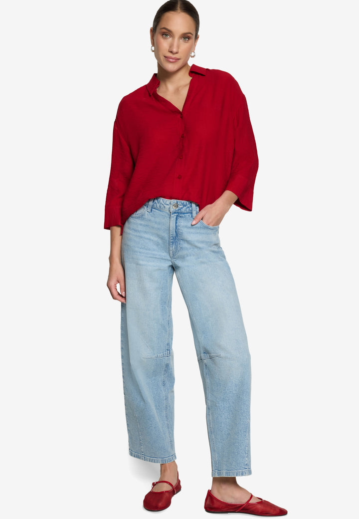 Bluse Kurz 3/4 Arm, Candy Red 4146 Bild 4