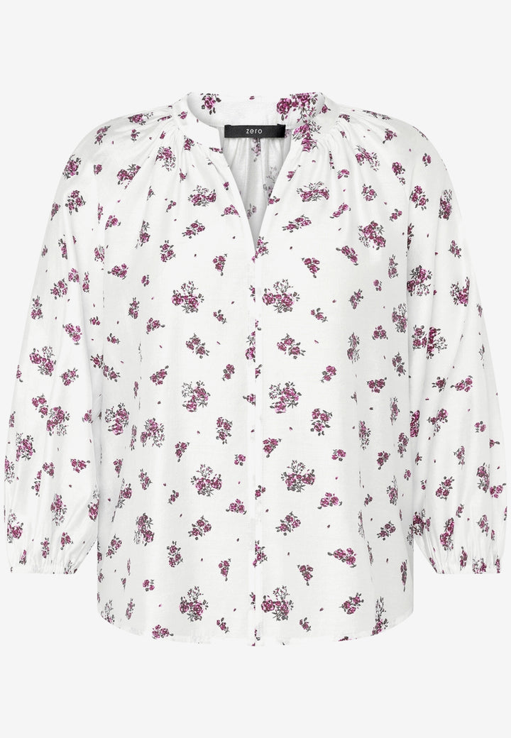 Bluse Kurz 3/4 Arm, Cream/Pink 1843 Bild 1