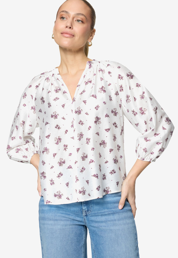 Bluse Kurz 3/4 Arm, Cream/Pink 1843 Bild 1