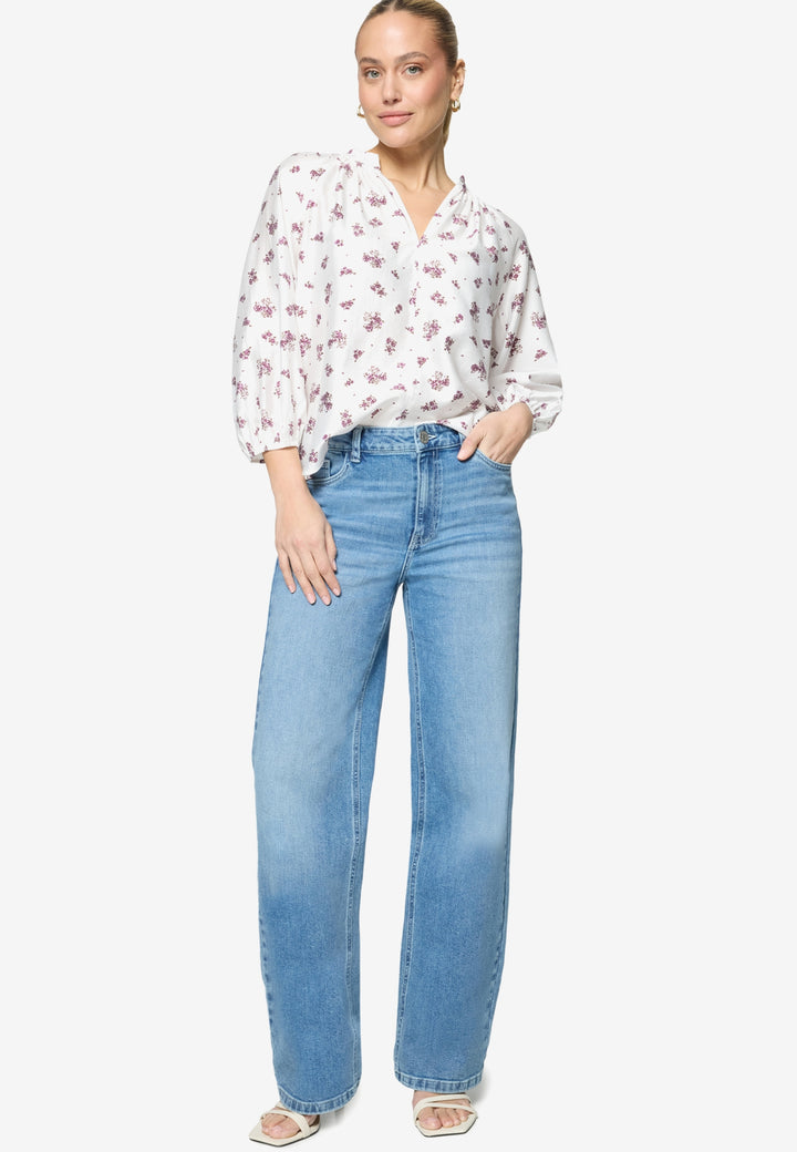 Bluse Kurz 3/4 Arm, Cream/Pink 1843 Bild 3