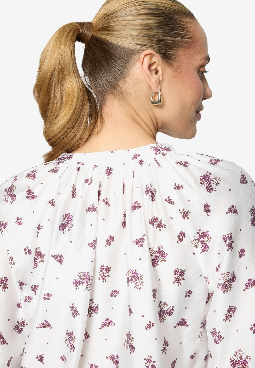 Bluse Kurz 3/4 Arm, Cream/Pink 1843 Bild 4