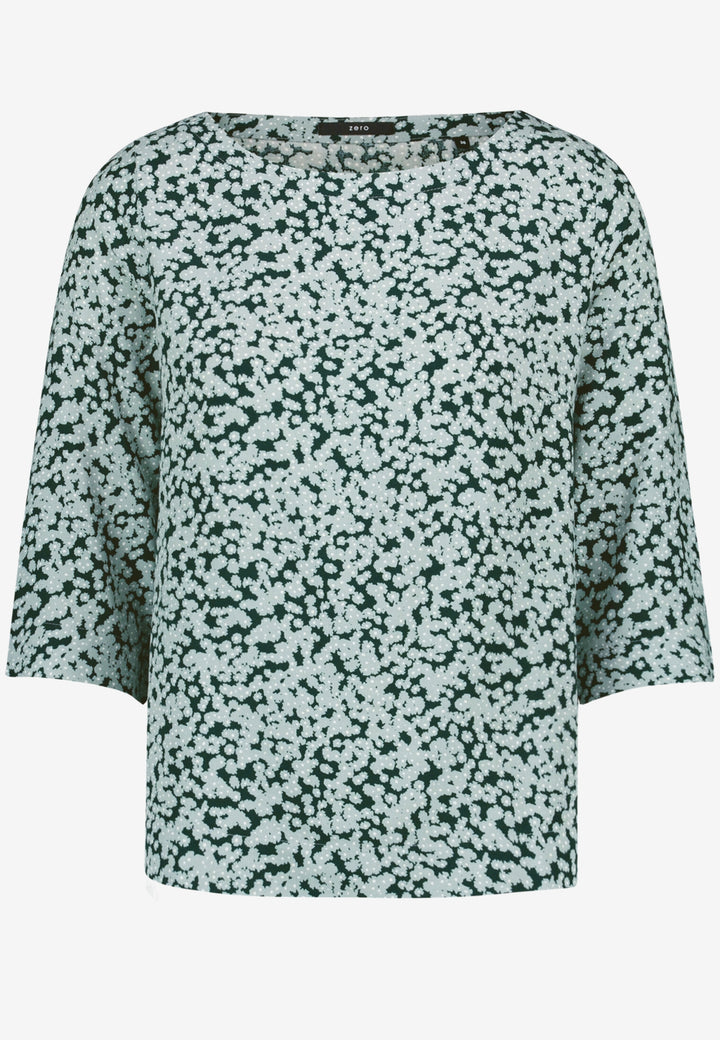 Bluse Kurz 3/4 Arm, Dark Green/Blue 5889 Bild 1