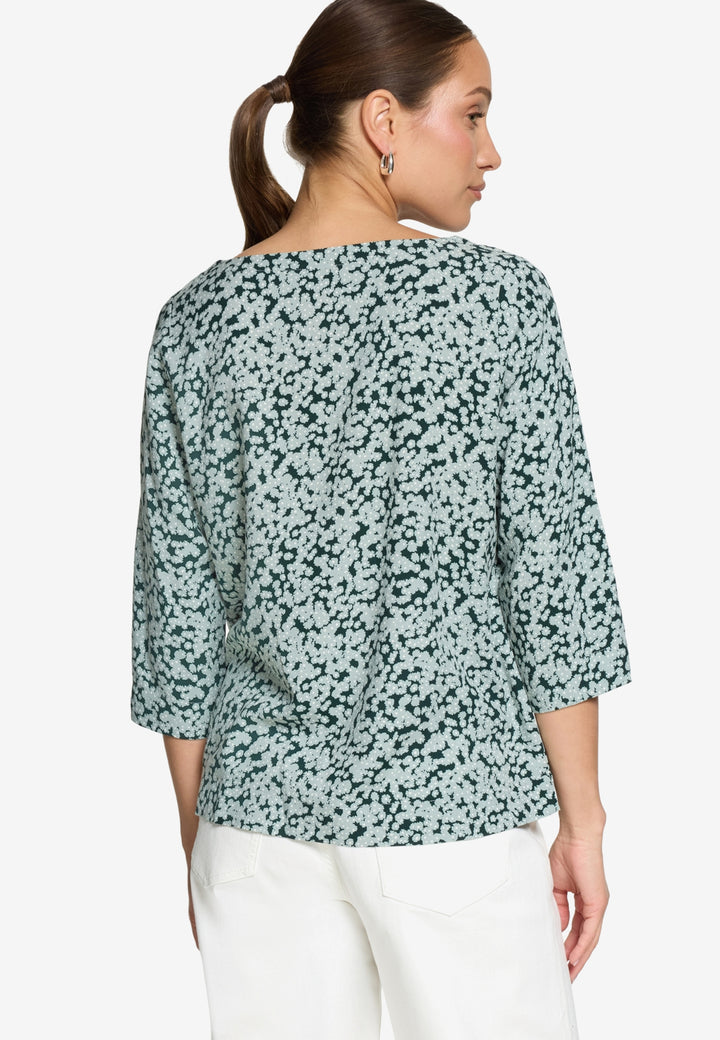 Bluse Kurz 3/4 Arm, Dark Green/Blue 5889 Bild 3