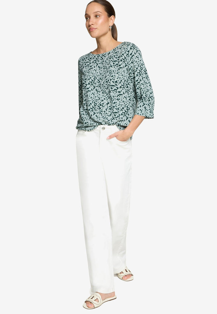 Bluse Kurz 3/4 Arm, Dark Green/Blue 5889 Bild 4