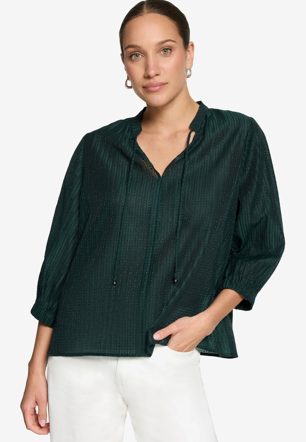 Bluse Kurz 3/4 Arm, Green Forest 5149 Bild 2