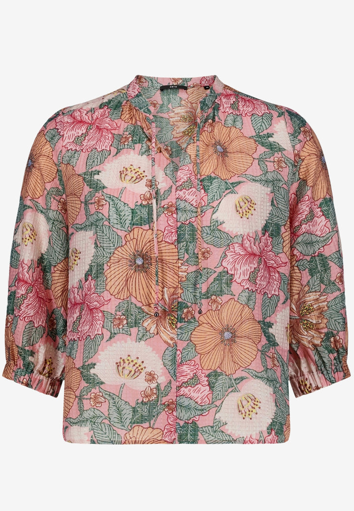 Bluse Kurz 3/4 Arm, Rosé/Green 4852 Bild 1