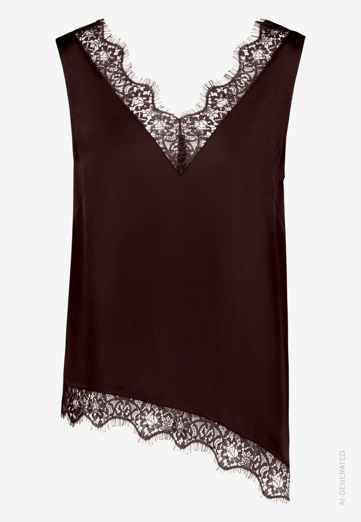 Bluse Kurz ohne Arm, Chocolate Plum 7416 Bild 1