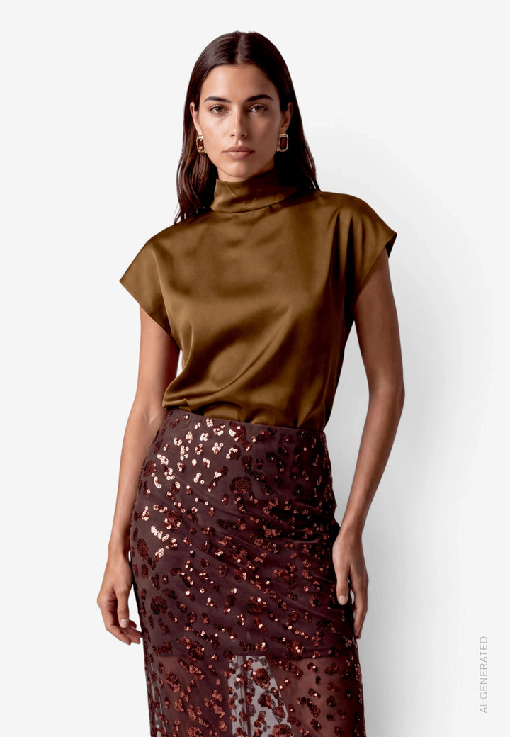 Bluse Kurz ohne Arm, Monk&