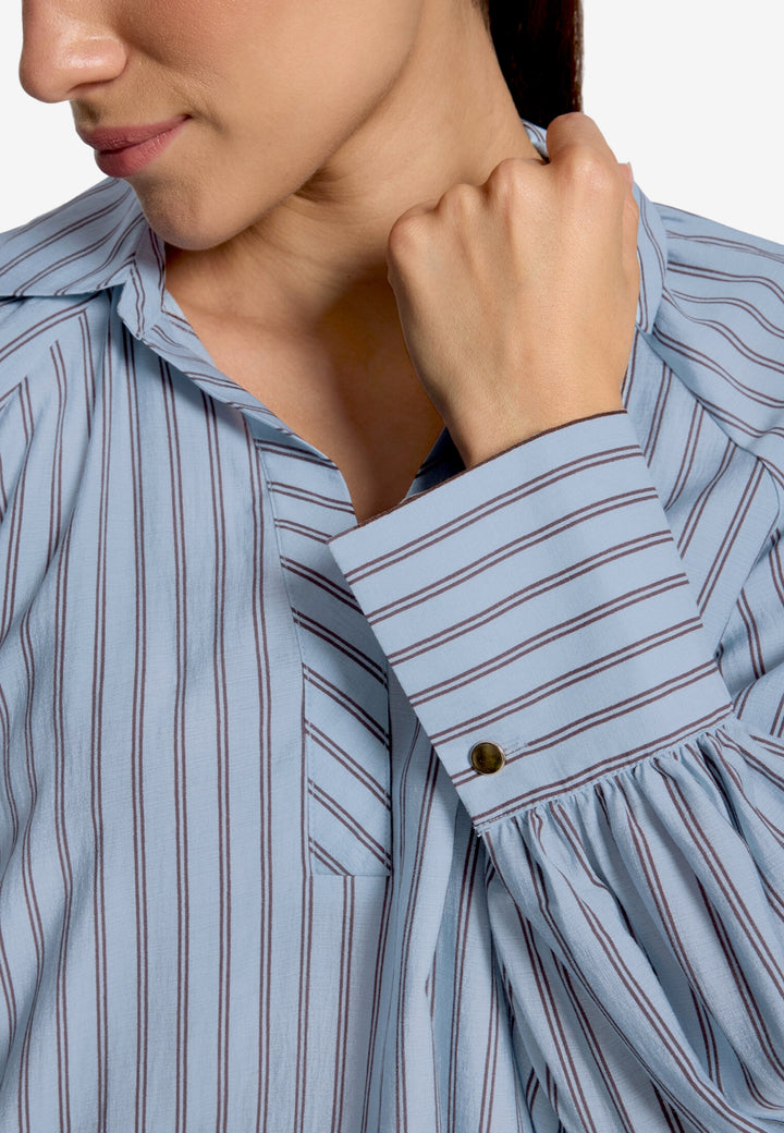 Bluse Lang 1/1 Arm, Blue/Brown 8870 Bild 5
