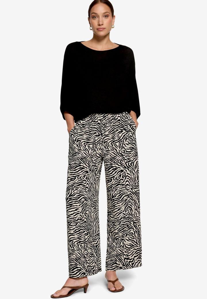 Hose Casual 7/8 Länge, Cream/Black 1891 Bild 3