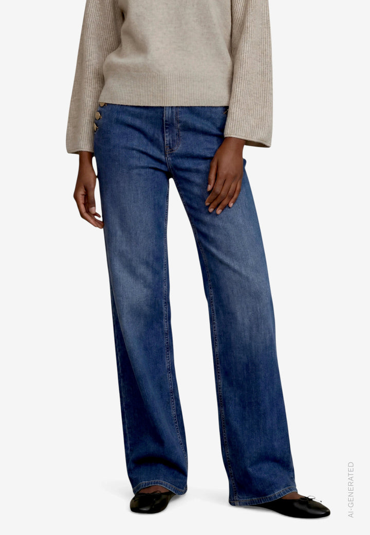 Hose Jeans 1/1 Länge, Dark Blue Denim 8620 Bild 2