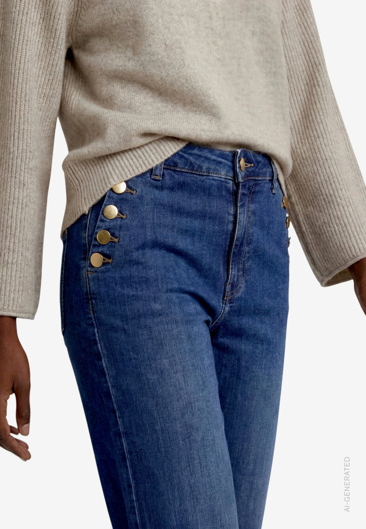 Hose Jeans 1/1 Länge, Dark Blue Denim 8620 Bild 5