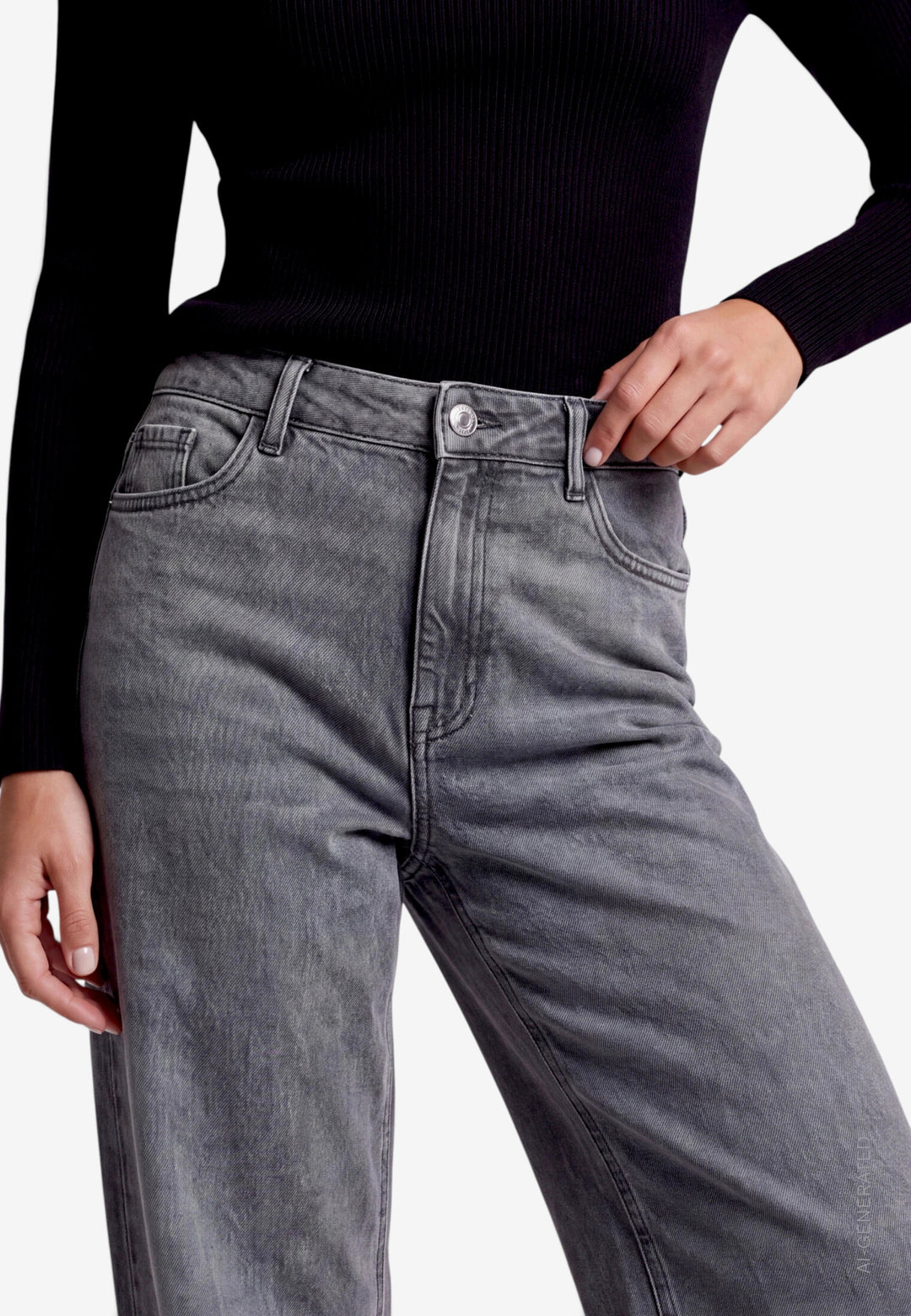 Hose Jeans 1/1 Länge, Dark Grey Denim 9632 Bild 5