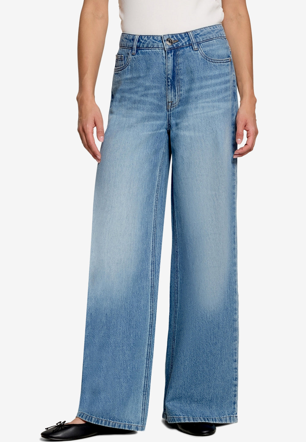 Hose Jeans 1/1 Länge, Middle Blue Denim 8619 Bild 2