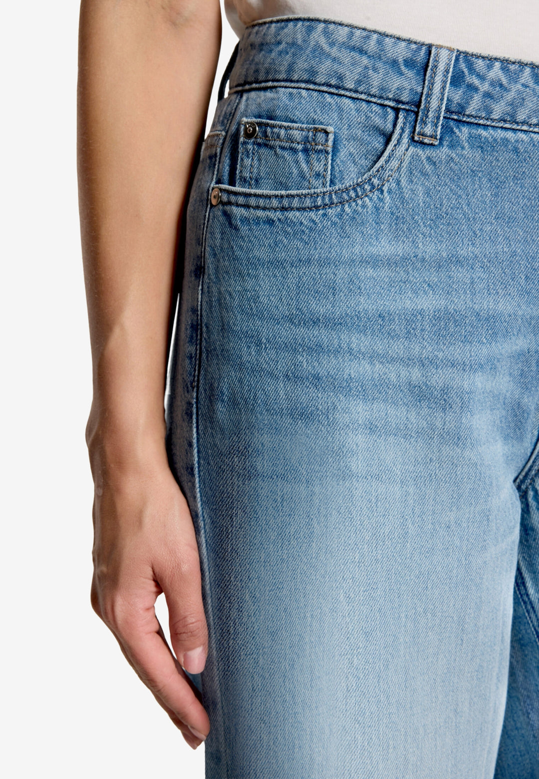 Hose Jeans 1/1 Länge, Middle Blue Denim 8619 Bild 5