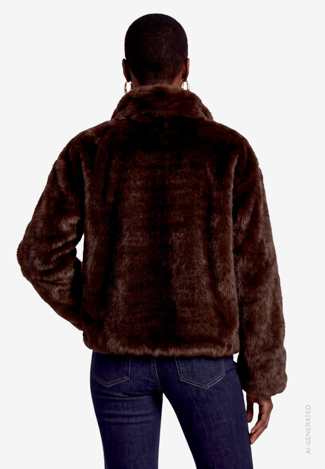 Jacke Plüsch, Mocca Brown 7060 Bild 3