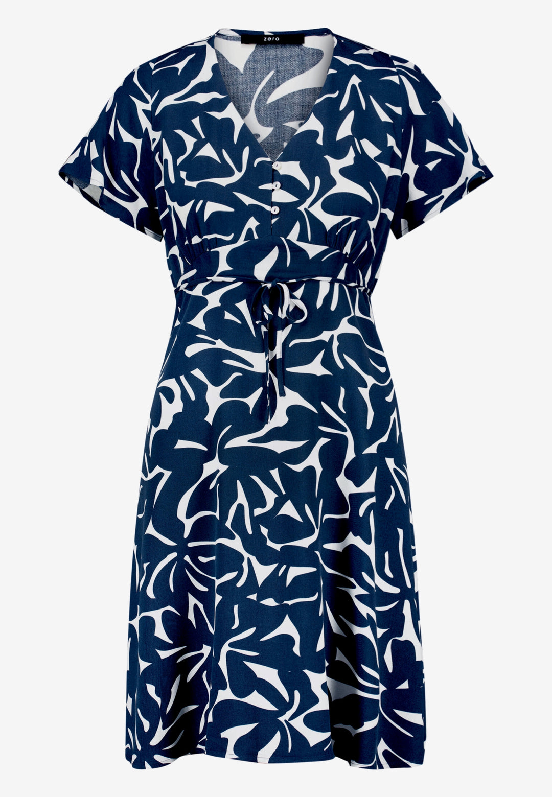 Kleid Kurz 1/2 Arm, Blue/Cream 8811 Bild 1