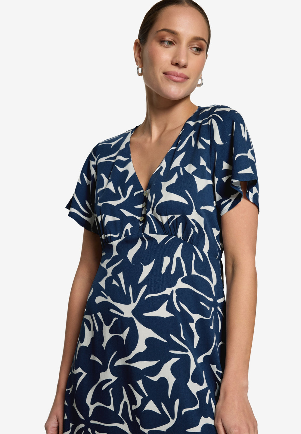 Kleid Kurz 1/2 Arm, Blue/Cream 8811 Bild 2