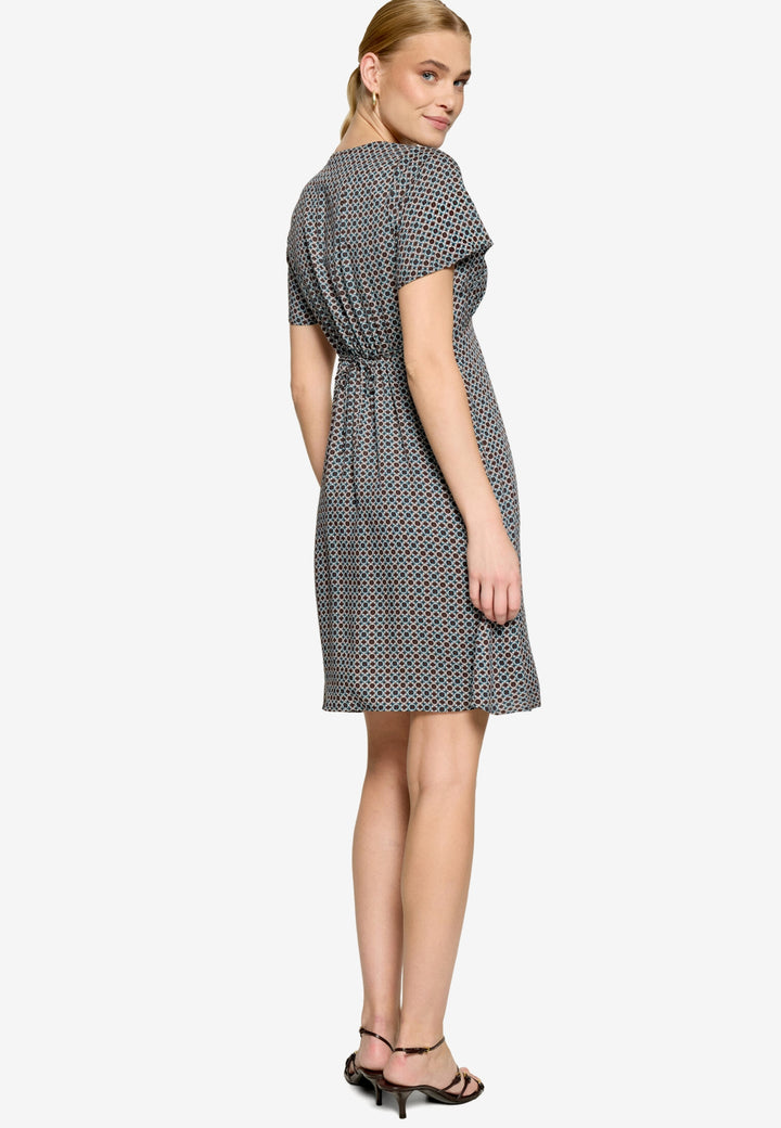 Kleid Kurz 1/2 Arm, Brown/Cream 7811 Bild 3