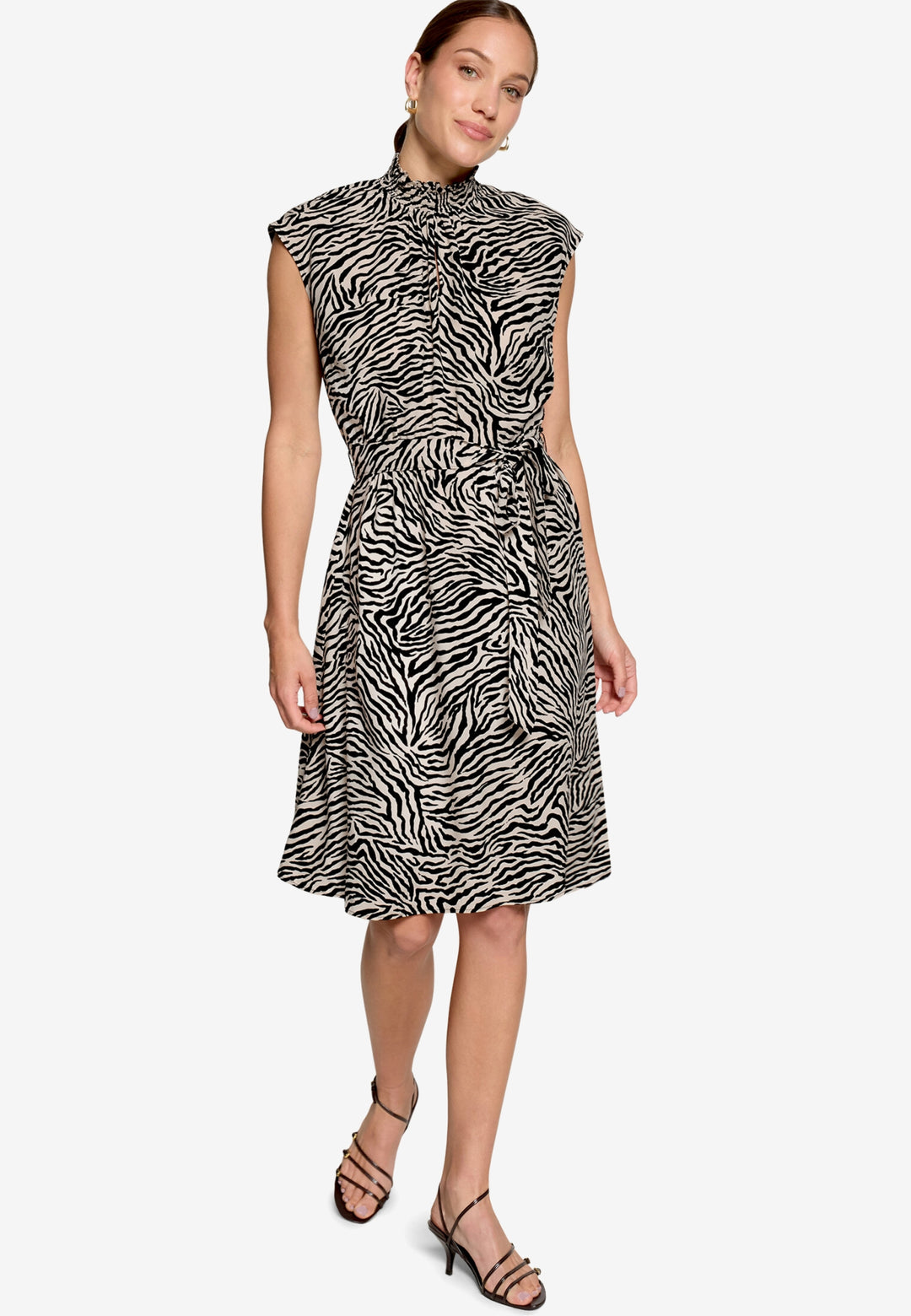 Kleid Kurz ohne Arm, Cream/Black 1891 Bild 3