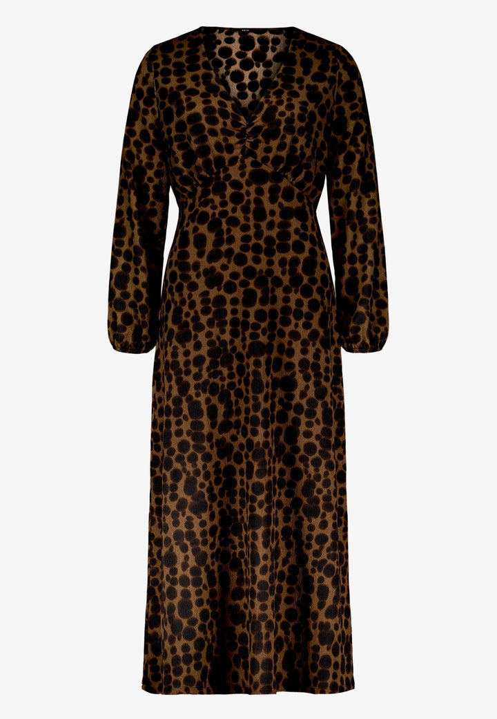 Kleid Lang 1/2 Arm, Brown/Black 7890 Bild 1