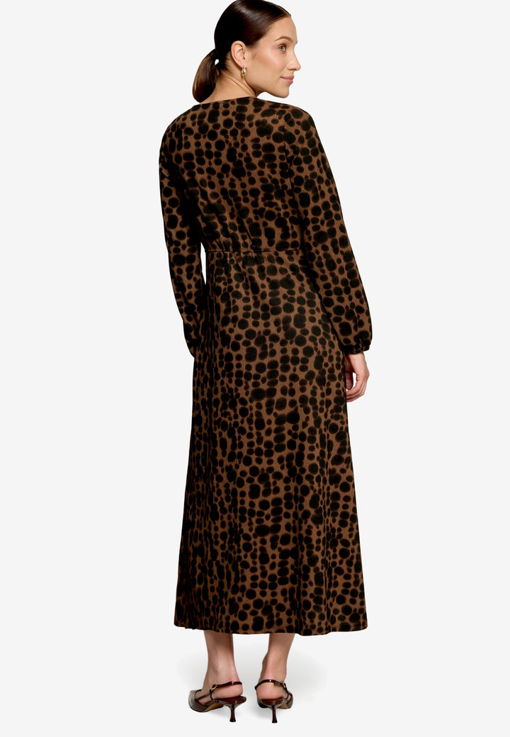 Kleid Lang 1/2 Arm, Brown/Black 7890 Bild 3