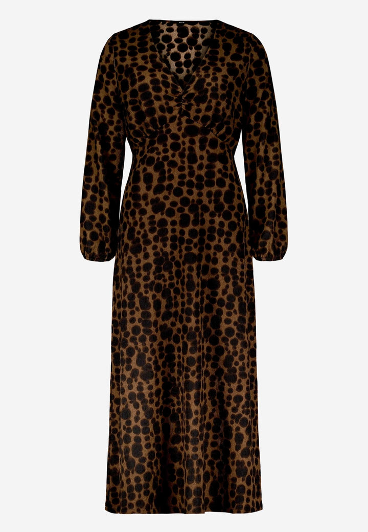 Kleid Lang 1/2 Arm, Brown/Black 7890 Bild 6