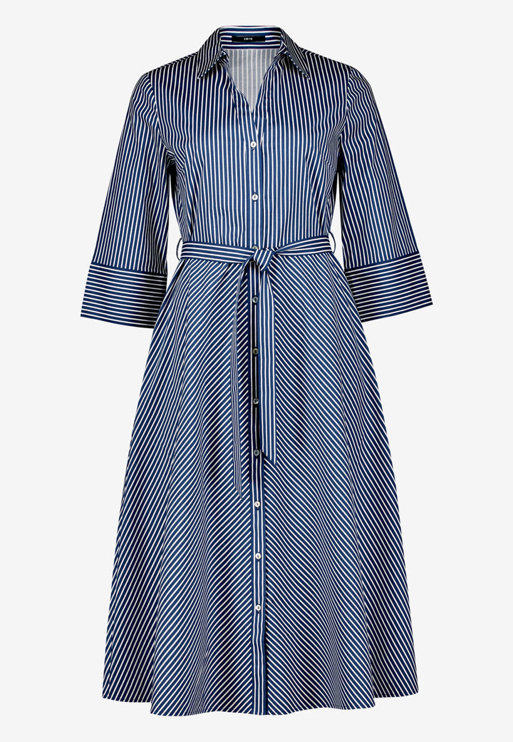 Kleid Lang 3/4 Arm, Dark Blue/White 8812 Bild 1
