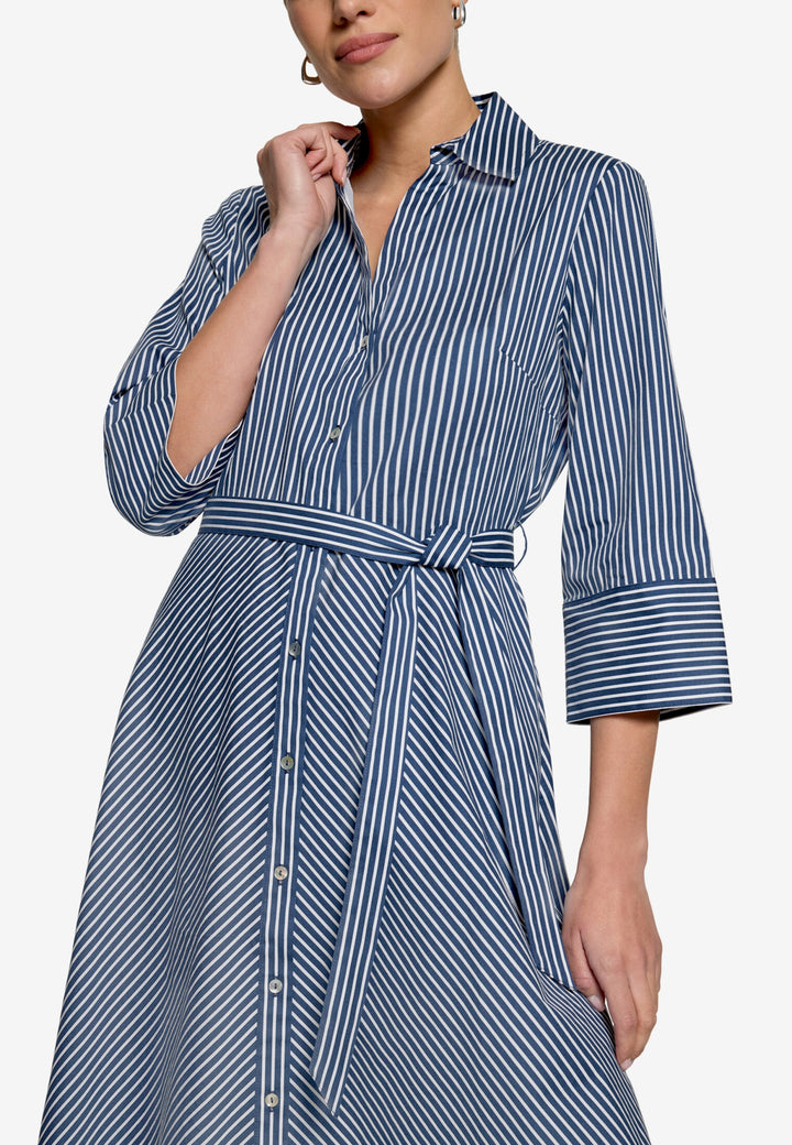 Kleid Lang 3/4 Arm, Dark Blue/White 8812 Bild 5