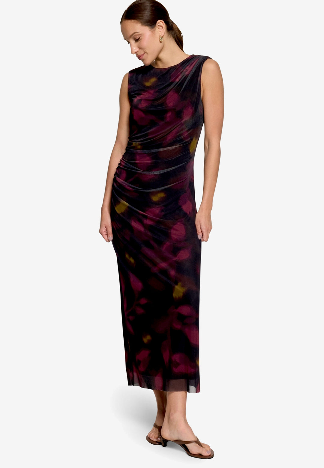 Kleid Lang ohne Arm, Black/Dark Red 9848 Bild 1