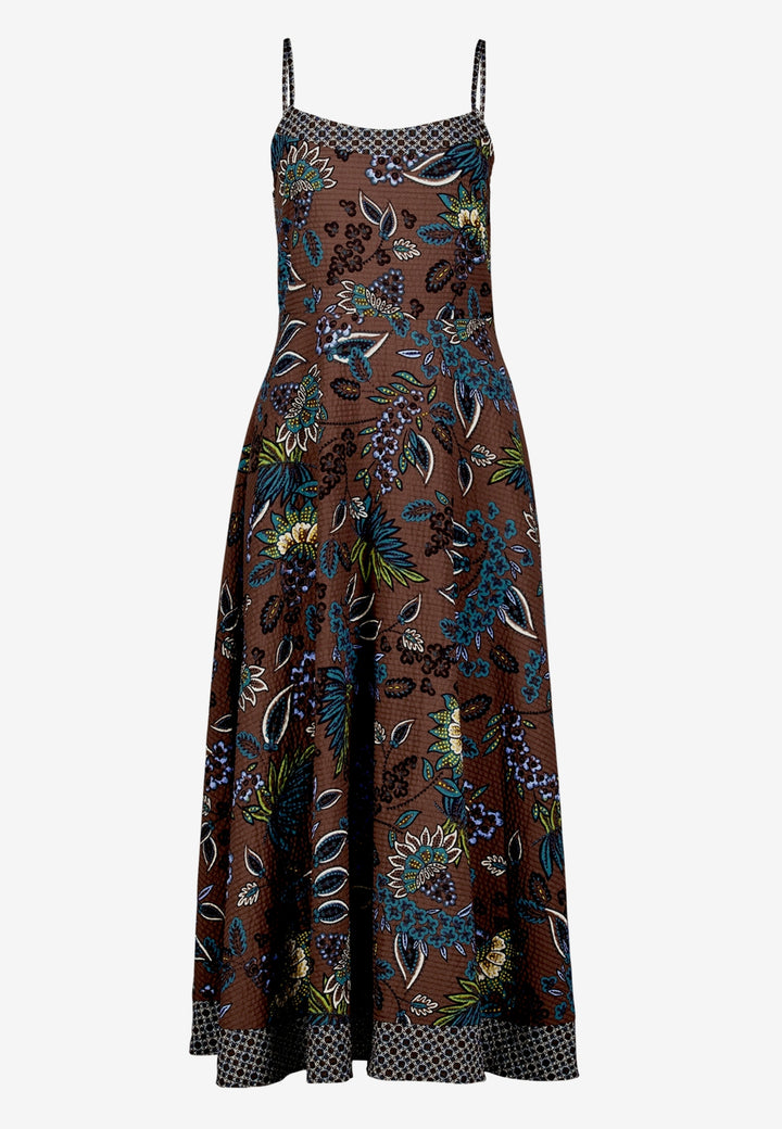 Kleid Lang ohne Arm, Brown/Petrol 7881 Bild 1