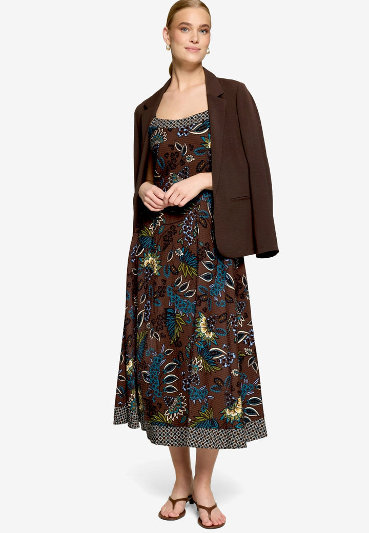 Kleid Lang ohne Arm, Brown/Petrol 7881 Bild 4