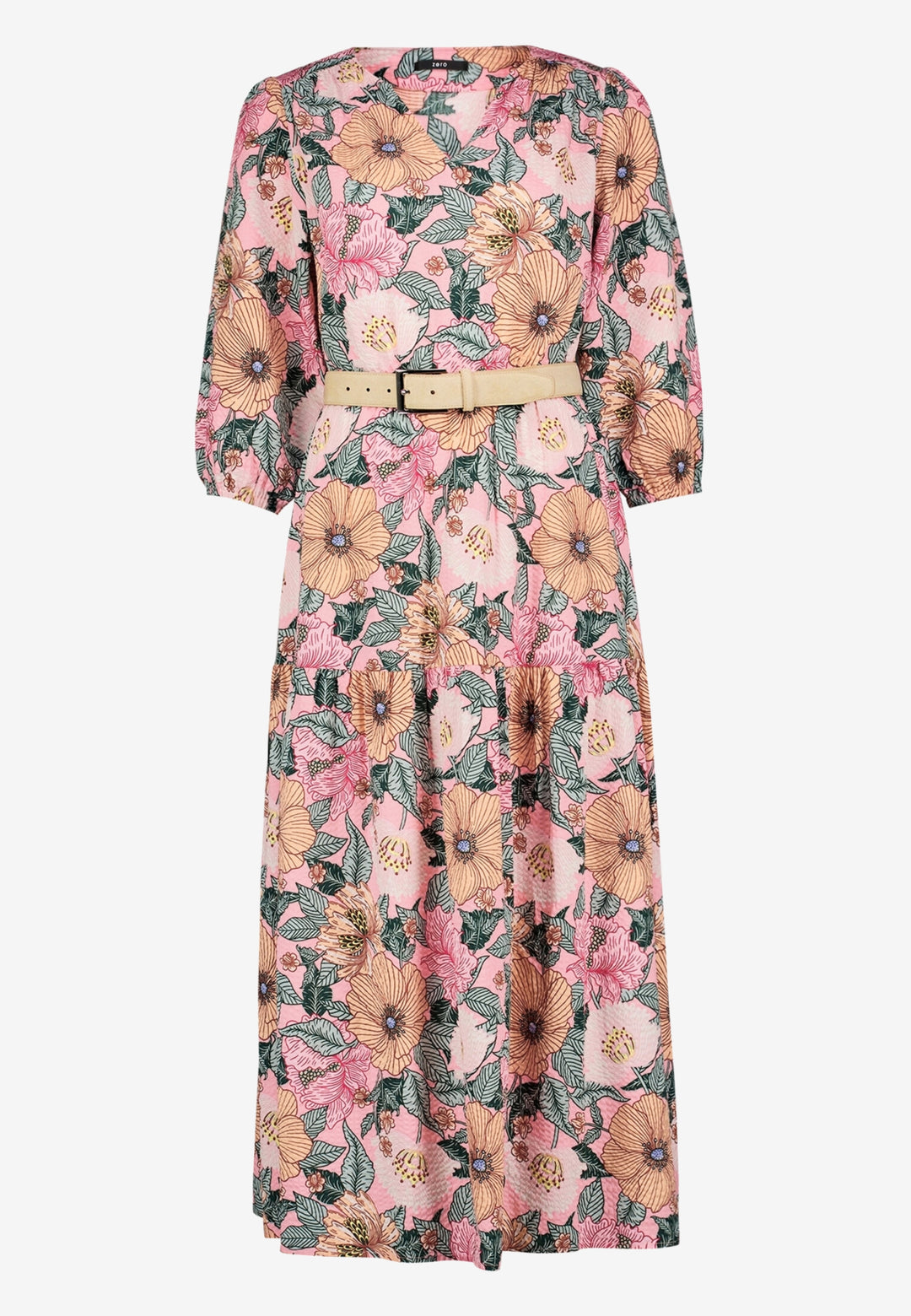 Kleid Lang ohne Arm, Rosé/Green 4852 Bild 1