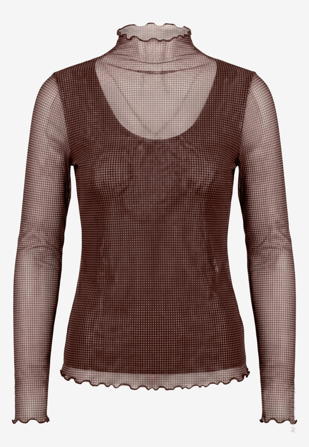 Shirt Kurz 1/1 Arm, Beige/Brown 7875 Bild 1